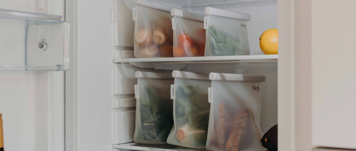 Aufbewahrungsbeutel im Kühlschrank