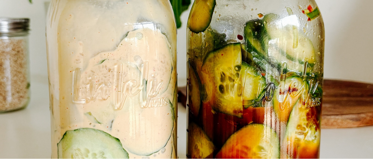 Gurkensalat im Glas